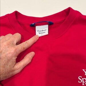 Outdoor Voices Red Sweatshirt